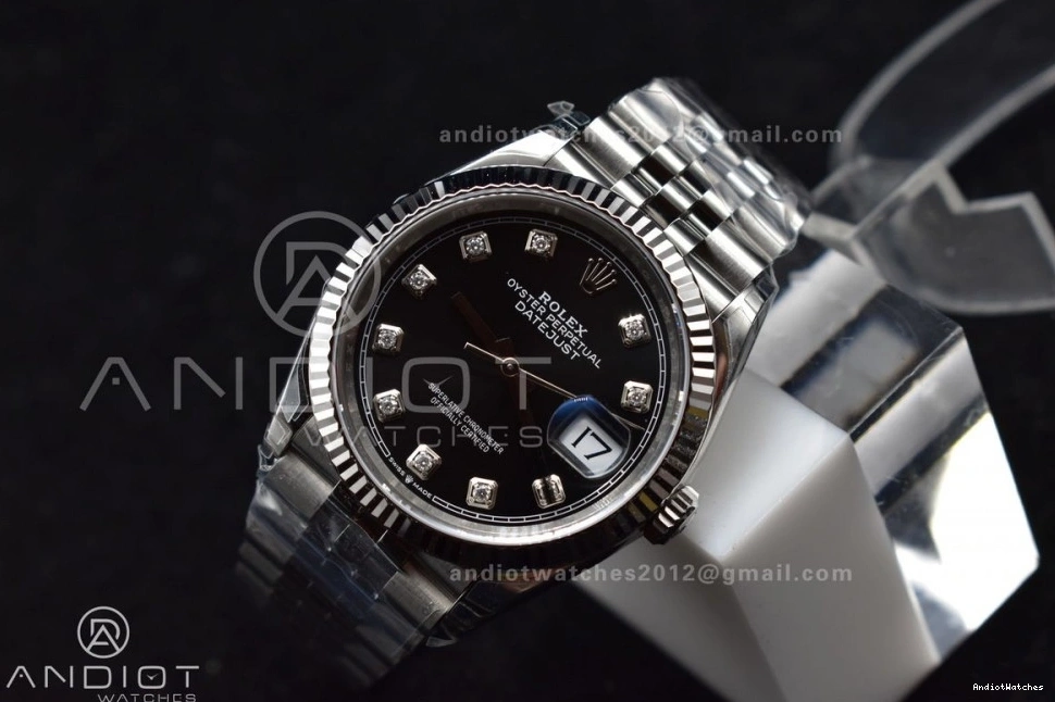 Diamond Bracelet 1:1 DateJust Black Steel 36 On 126234 Jubilee 904L SS Dial Best TechFriendly VS VSF Edition 410 0707